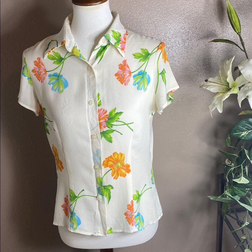 Floral Button-Up Blouse